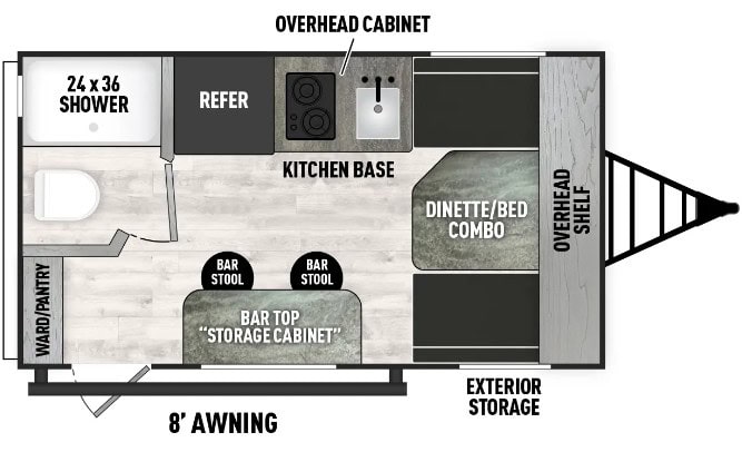 Coachmen RV Clipper 14CR Floorplan