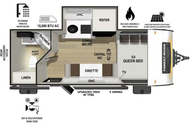 Forest River R-Pod-180 Floorplan