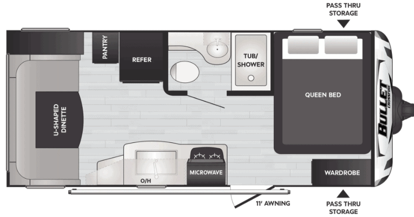 Keystone Bullet Crossfire 1900RD Floorplan