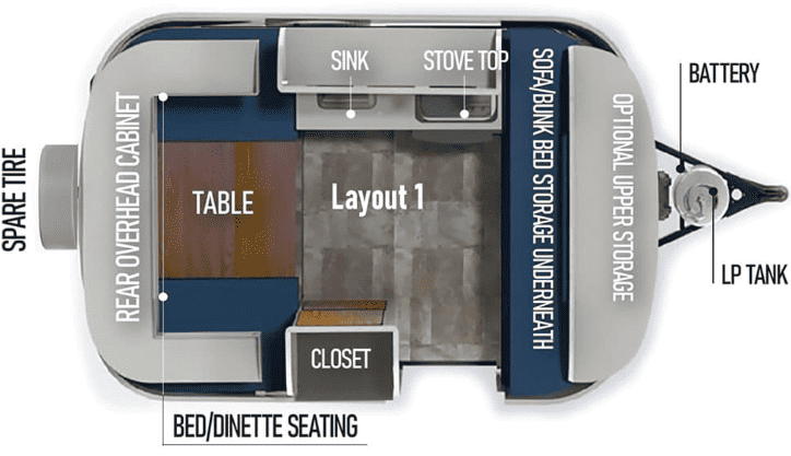 Scamp 13 Trailer Standard Layout 1