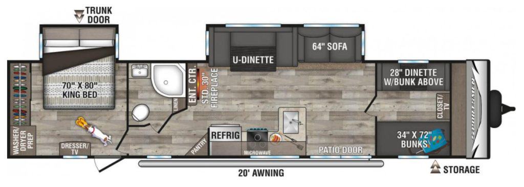 45 ft rv floor plans