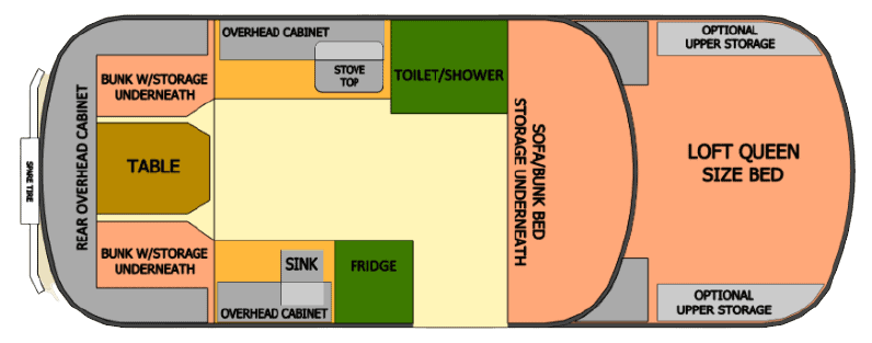 19 Foot Scamp Standard Layout