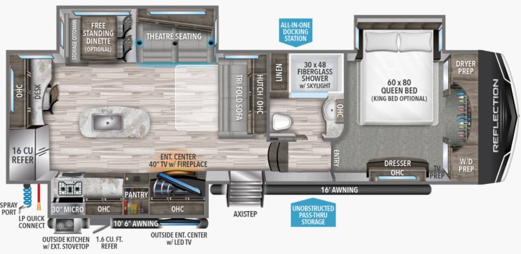 Grand Design Reflection 320MKS Floorplan