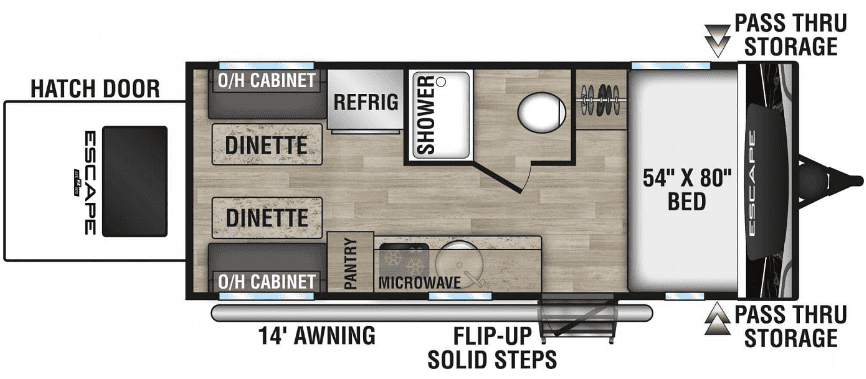 KZ Escape E17 Hatch Floorplan