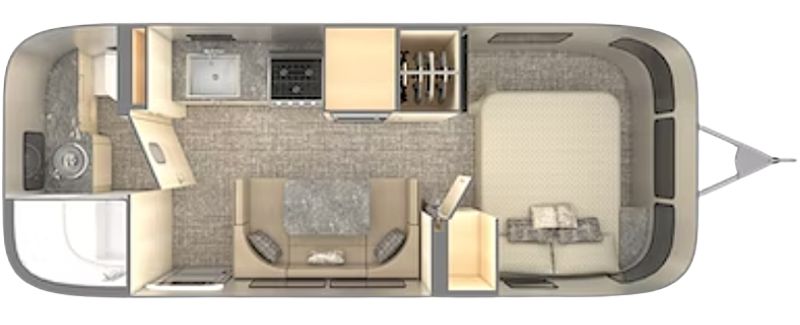 Airstream Flying Cloud 23FB Floorplan