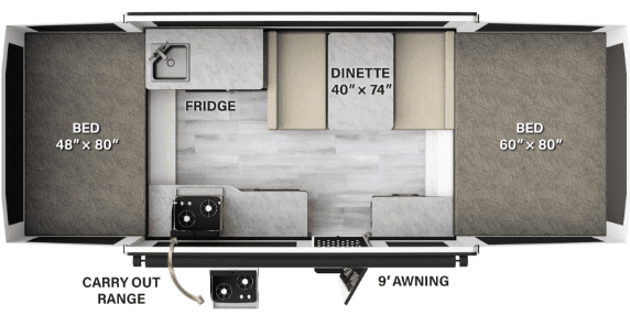 Forest River Rockwood Tent 1940LTD Floorplan