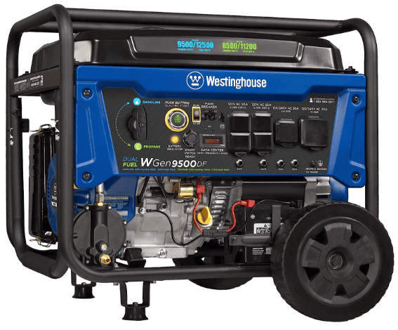 Westinghouse Outdoor Power Equipment WGen9500DF Dual Fuel Portable Generator