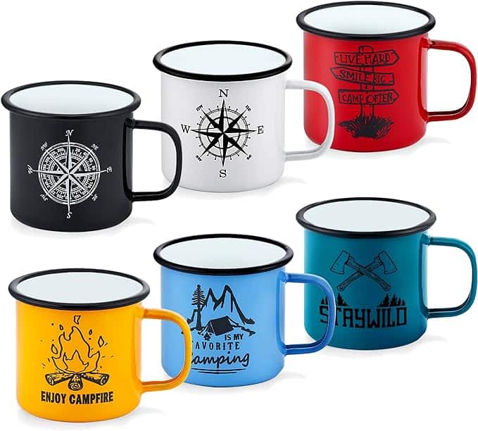 Enamel Travel Camping Mug Set