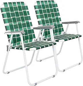 Pop Up Camper Remodel Patio Lawn Webbed Folding Chairs Set of 2