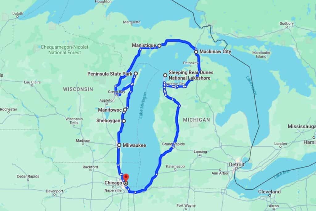The Great Lakes Circle Route