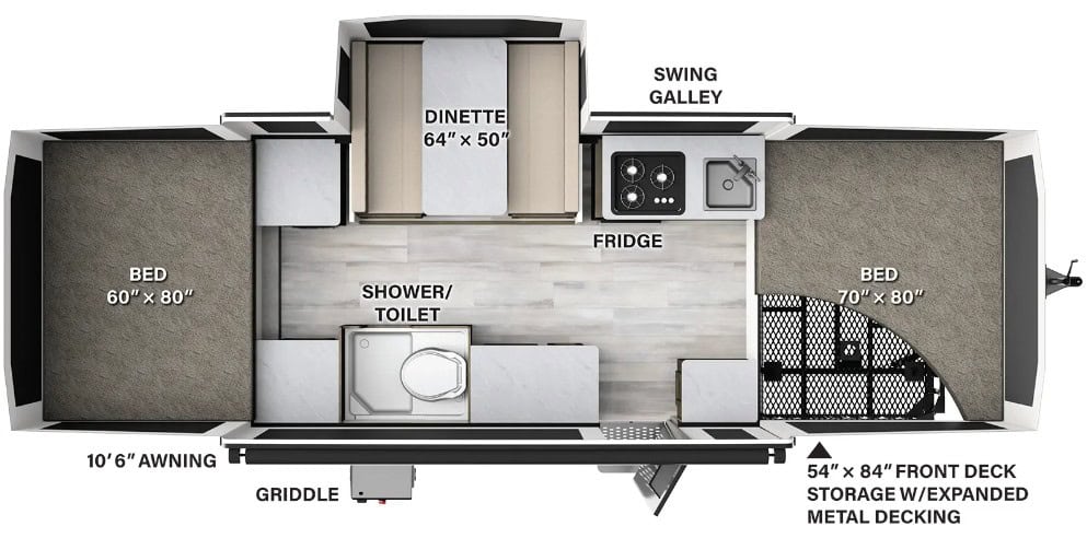 Forest River Flagstaff Sports Enthusiast Package 23SCSE Floorplan