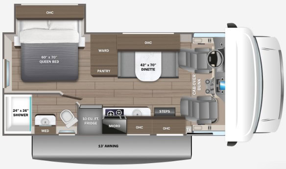 Jayco Redhawk 22CF Floorplan