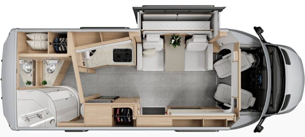 Leisure Travel Vans Unity MBL Floorplan