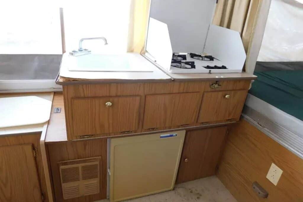 Coleman Pop Up Camper Kitchen