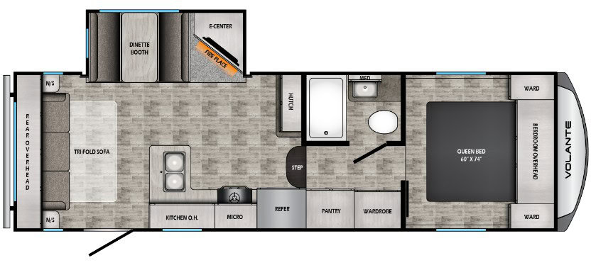 CrossRoads RV Volante VL240RL Floorplan