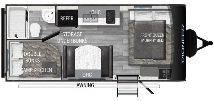 Heartland Pioneer BH170 Floorplan