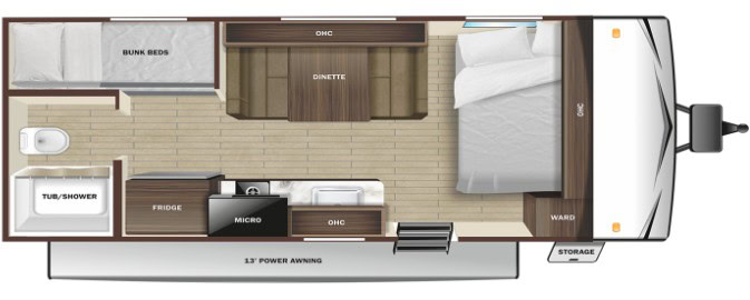 Starcraft Autumn Ridge 19BH Floorplan