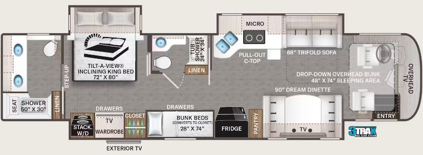 Thor Motor Coach Aria 4000 Floorplan