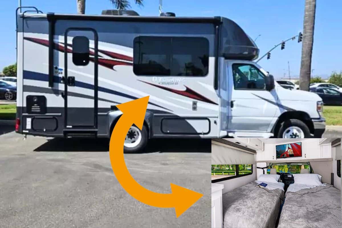 Class C RV with Twin Beds