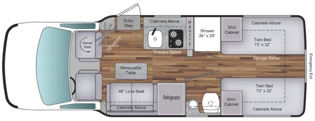 Coach House Platinum 220 Floorplan