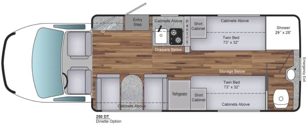 Coach House Platinum III 250 DT Floorplan