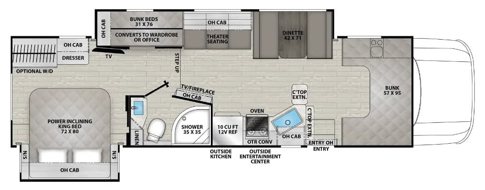 Coachmen Entourage 340BH Floorplan