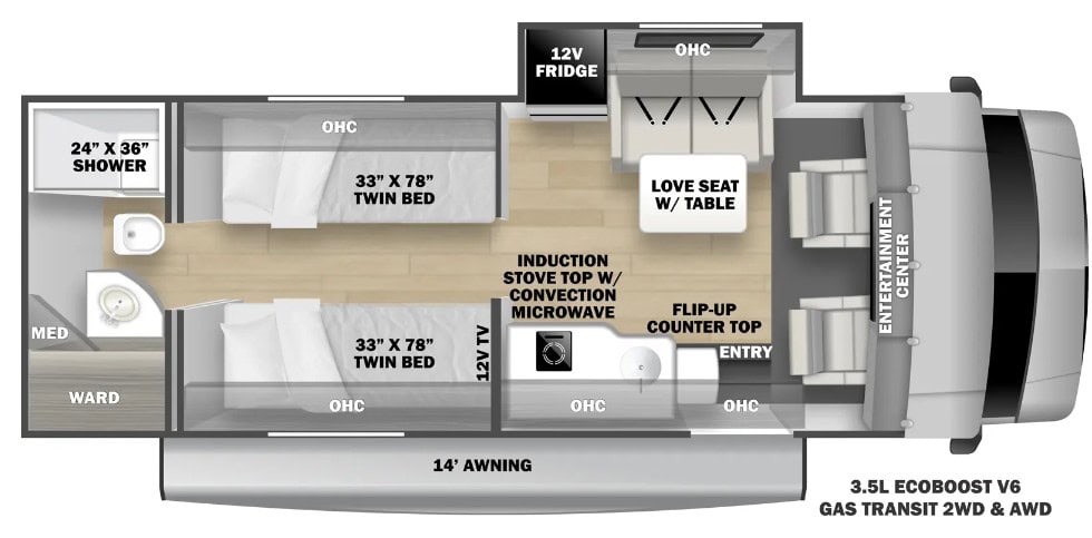 Forest River Forester TS2371 Floorplan