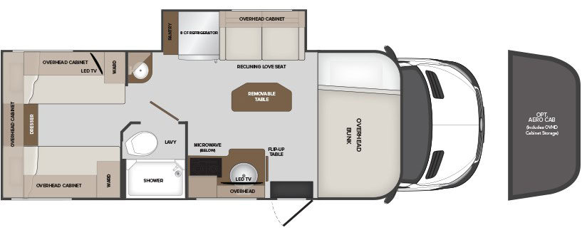 Holiday Rambler Element 25T Floorplan