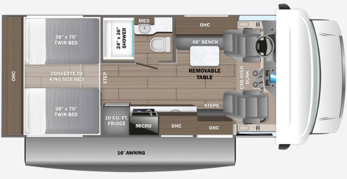 Jayco Redhawk SE 22TF Floorplan