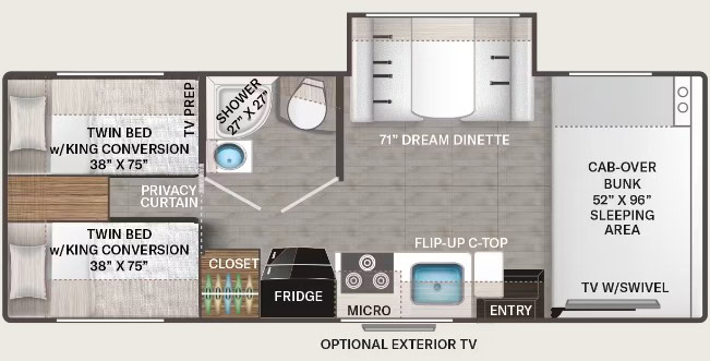 Thor Motor Coach Four Winds 25V Floorplan