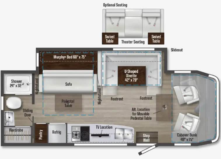 Winnebago View 24D Floorplan