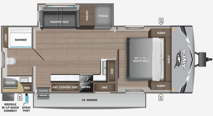 Jayco Jay Flight 240RBS Floorplan