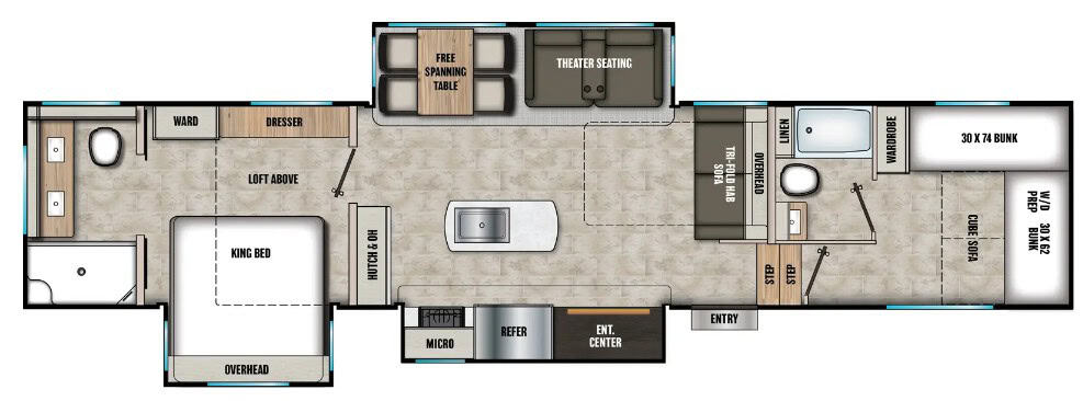 Coachmen Chaparral 375BAF Floorplan