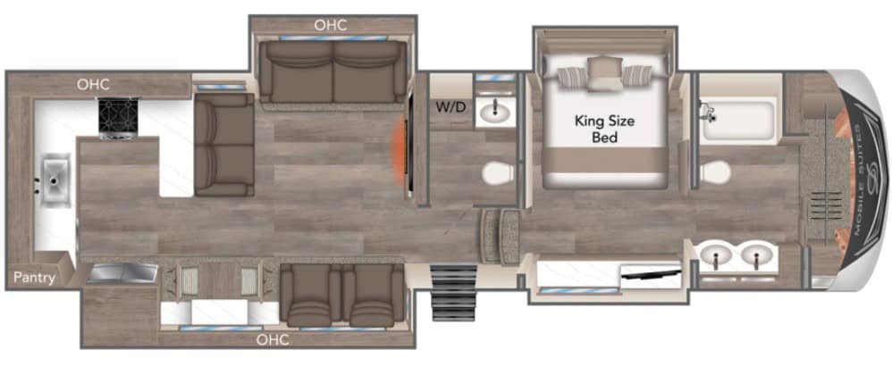 DRV Mobile Suites 41RKDB Floorplan