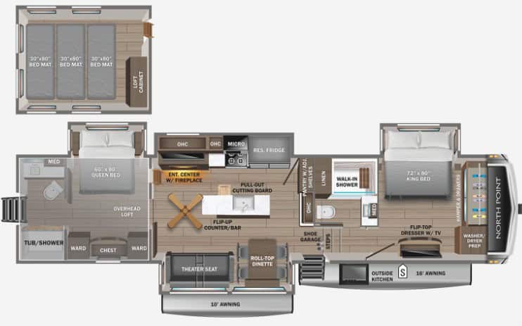 Jayco North Point 390CKDS Floorplan