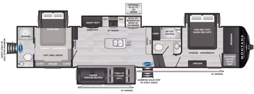 Keystone Montana High Country 381TB Floorplan