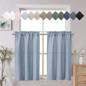 Chyhomenyc Bennet Aqua Curtains 24 Inch Length