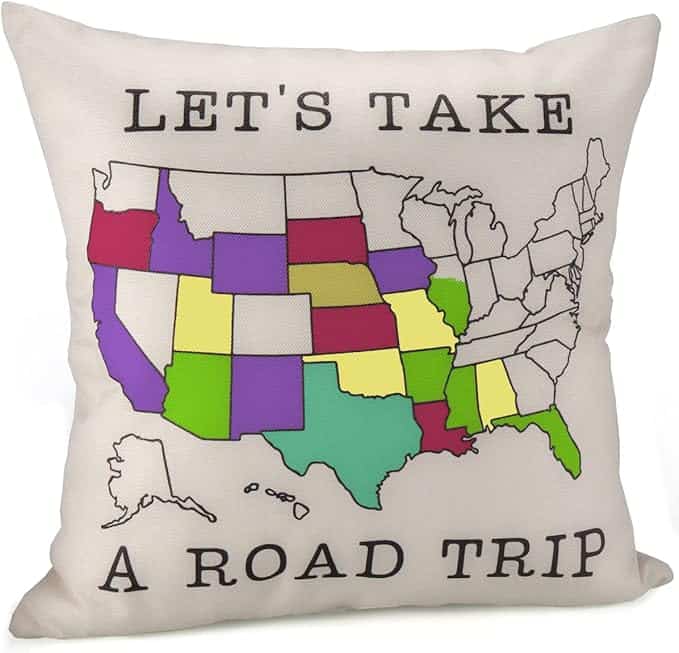 DIY Decorative RV Road Trip Pillow