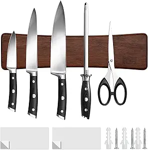 Dark Wood Magnetic Knife Holder