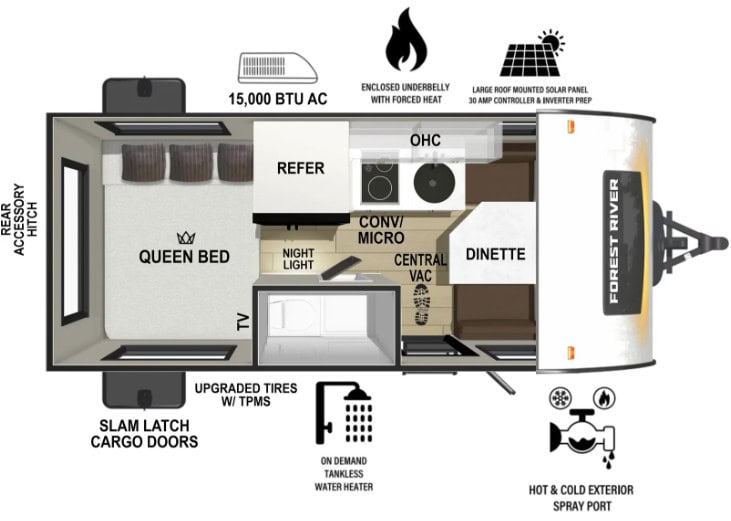 Forest River R-Pod RP-171 Floorplan