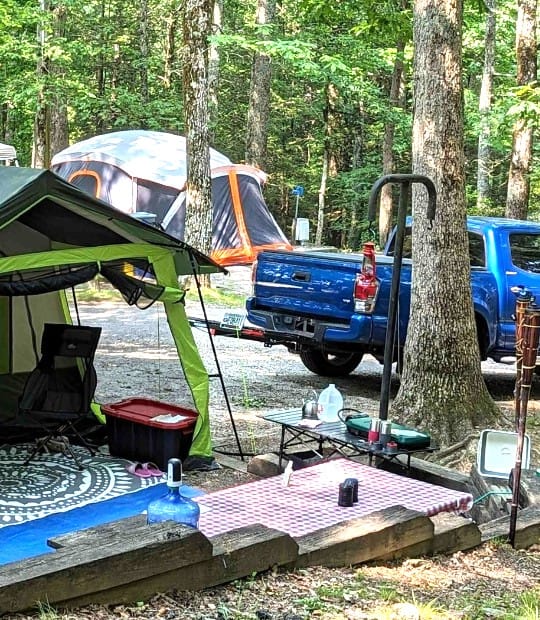 Outdoor RV Campsite Kitchen