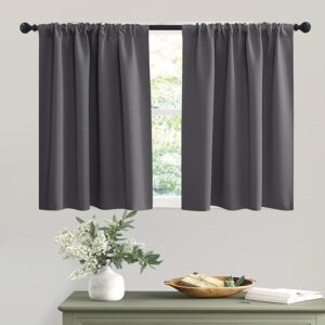 Short Curtains Gray Half Window Curtains