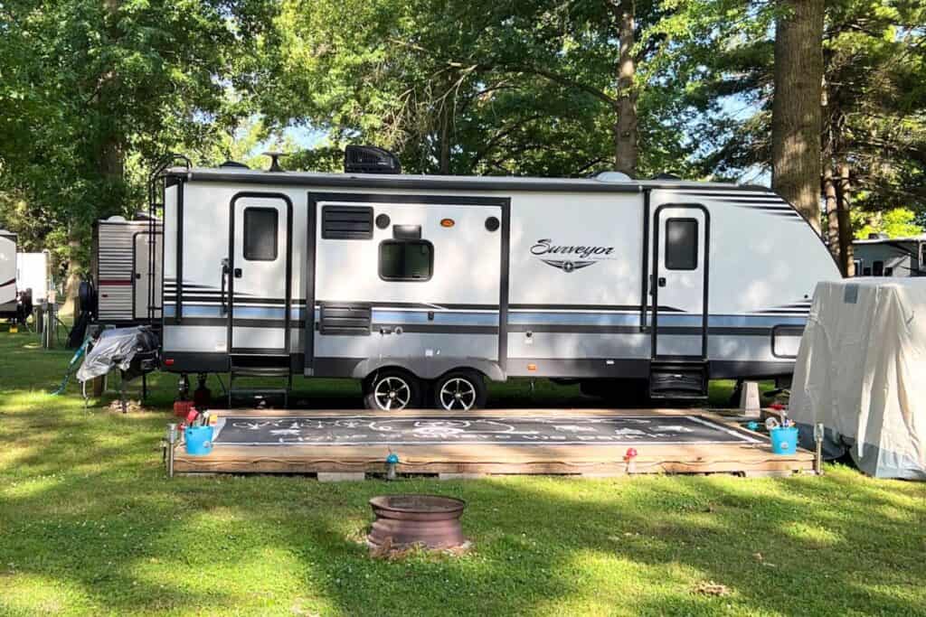 Travel Trailer at RV Campsite