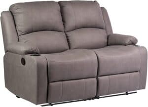 58 Inch Wall Hugger Reclining RV Theater Seats Double Recliner RV Sofa RV Couch Wall Hugger Recliner