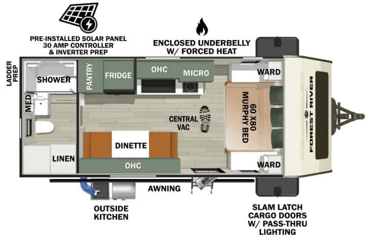 Forest River No Boundaries NB19.2 Floorplan