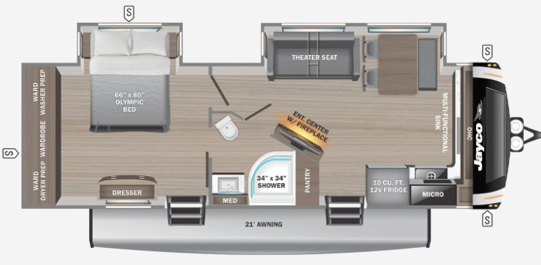 Jayco Eagle HT 274FKDS Floor Plan