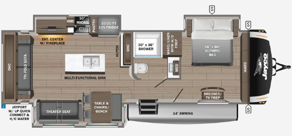 Jayco Eagle HT 294CKBS Floorplan