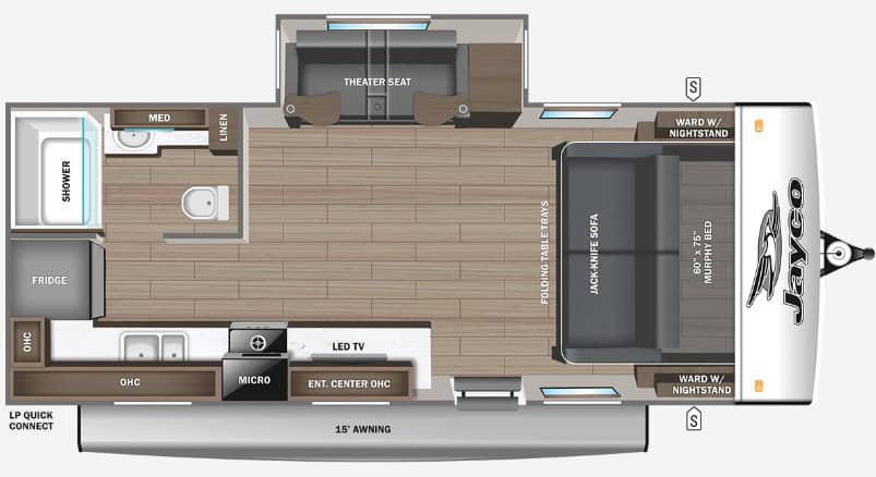 Jayco Jay Feather 19MRK Floor Plan