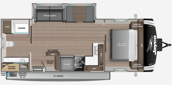 Jayco Jay Feather 25RB Floor Plan