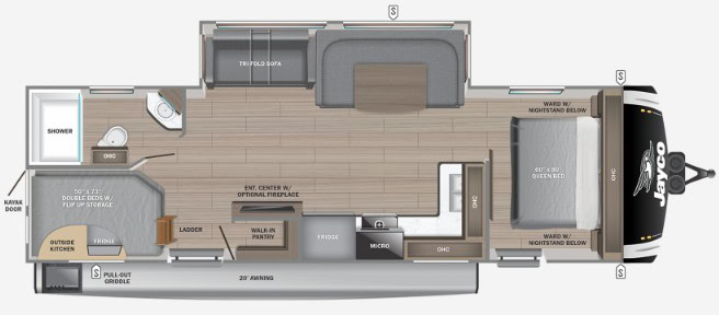 Jayco Jay Feather 27BH Floor Plan